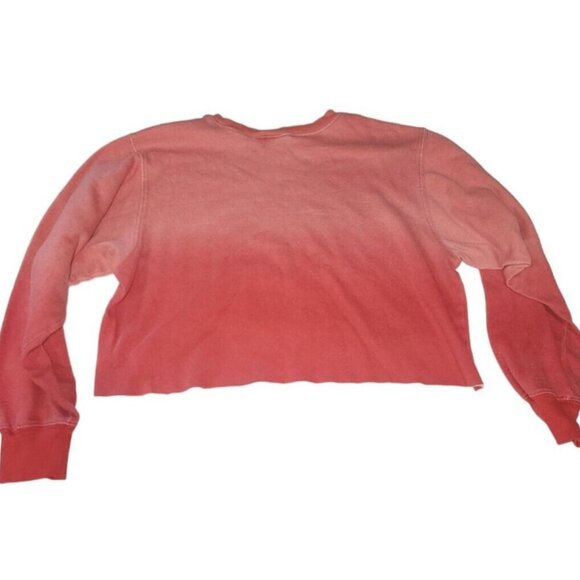 Coca-Cola Cropped Sweatshirt Red Ombre Size M - Picture 3 of 7